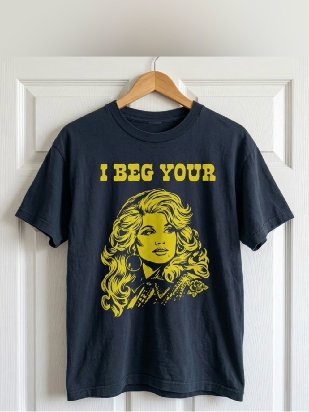 Gildan Black Tee with Bold Yellow Graphic